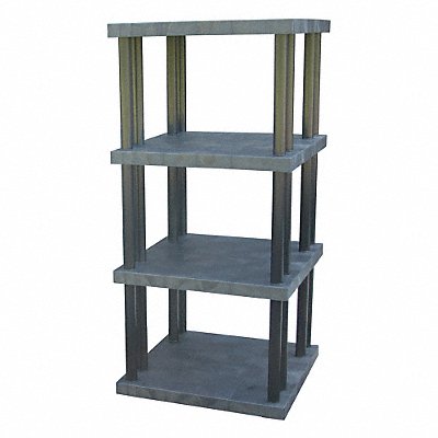 STRUCTURAL PLASTICS ST3636x4 Plastic Shelf 36inx75inx36inShlfLoad Capacity 490lb