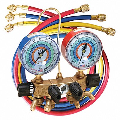JB INDUSTRIES 26133 Manifold Gauge 4-Valve