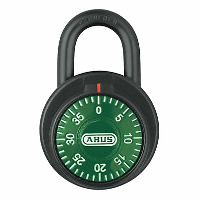 ABUS 7850KCGreen G3498 Combination Padlock 2 in Round Black