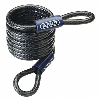 ABUS 1850185COILEDCABLE Coiled Security Cable Black