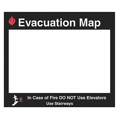 GRAINGER 102851 Evacuation Map Holder Glow 11 x 11-1/2