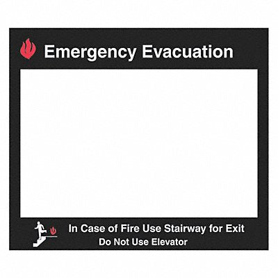 GRAINGER 102857 Fire Stairways Sign 15 x 17 In.