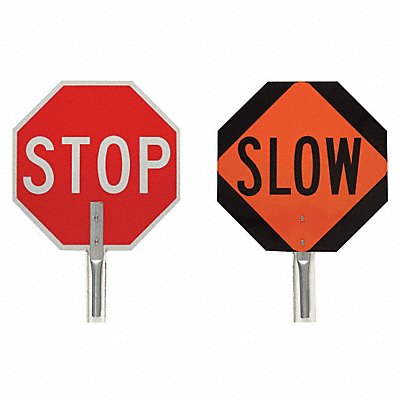 BRADY 57754 Traffic Control Paddle 18 H 18 W Alum