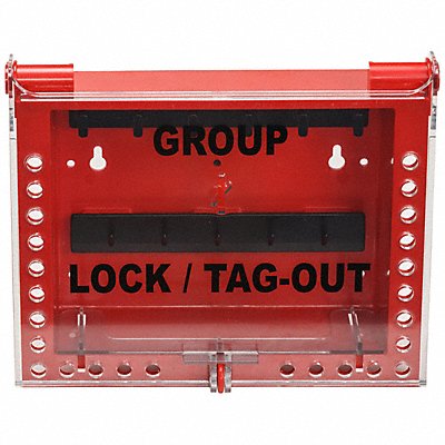 BRADY 152189 Lock Box 4 D 11 H 13 W Plastic Red