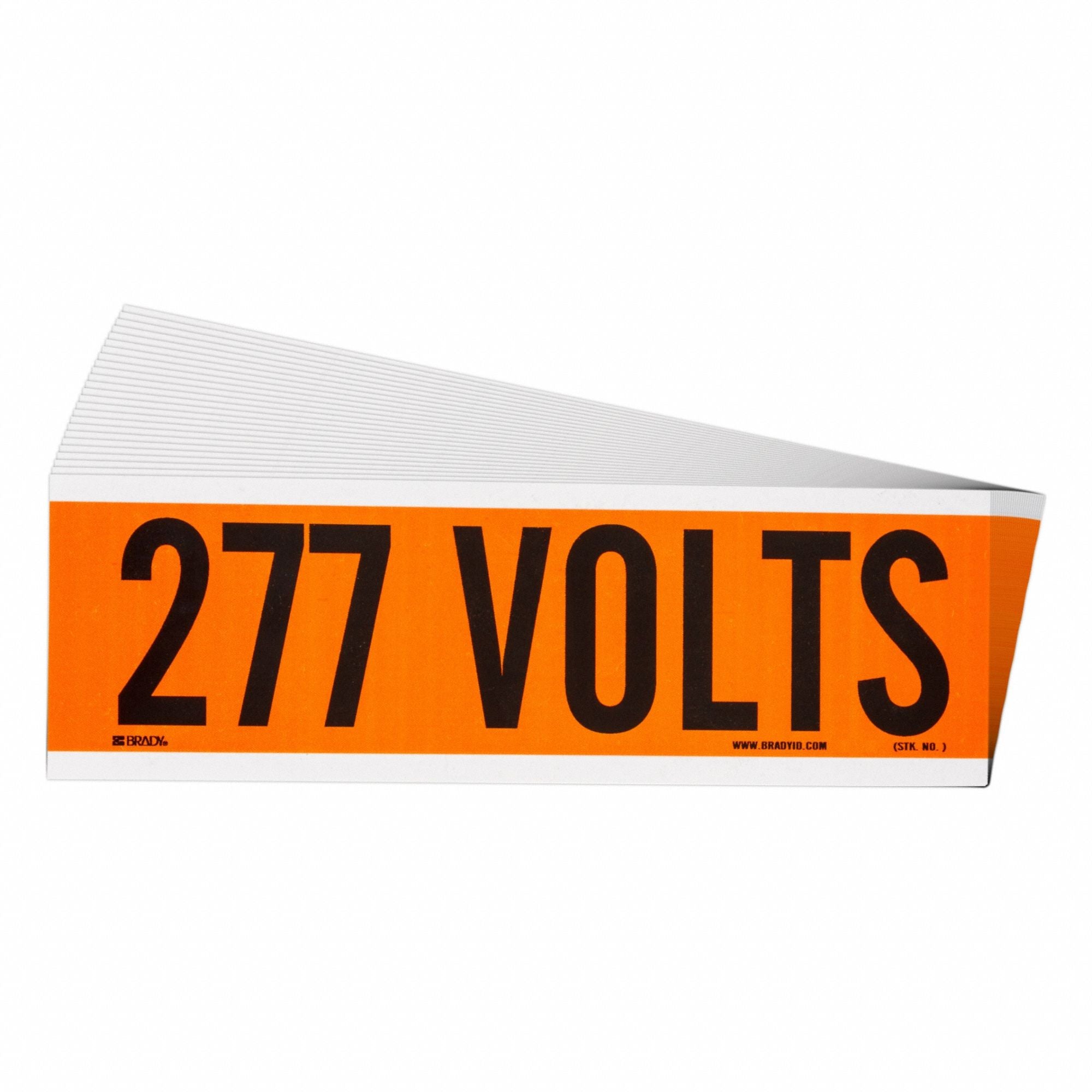 BRADY 152323 Conduit and Voltage Sign and Labels PK25