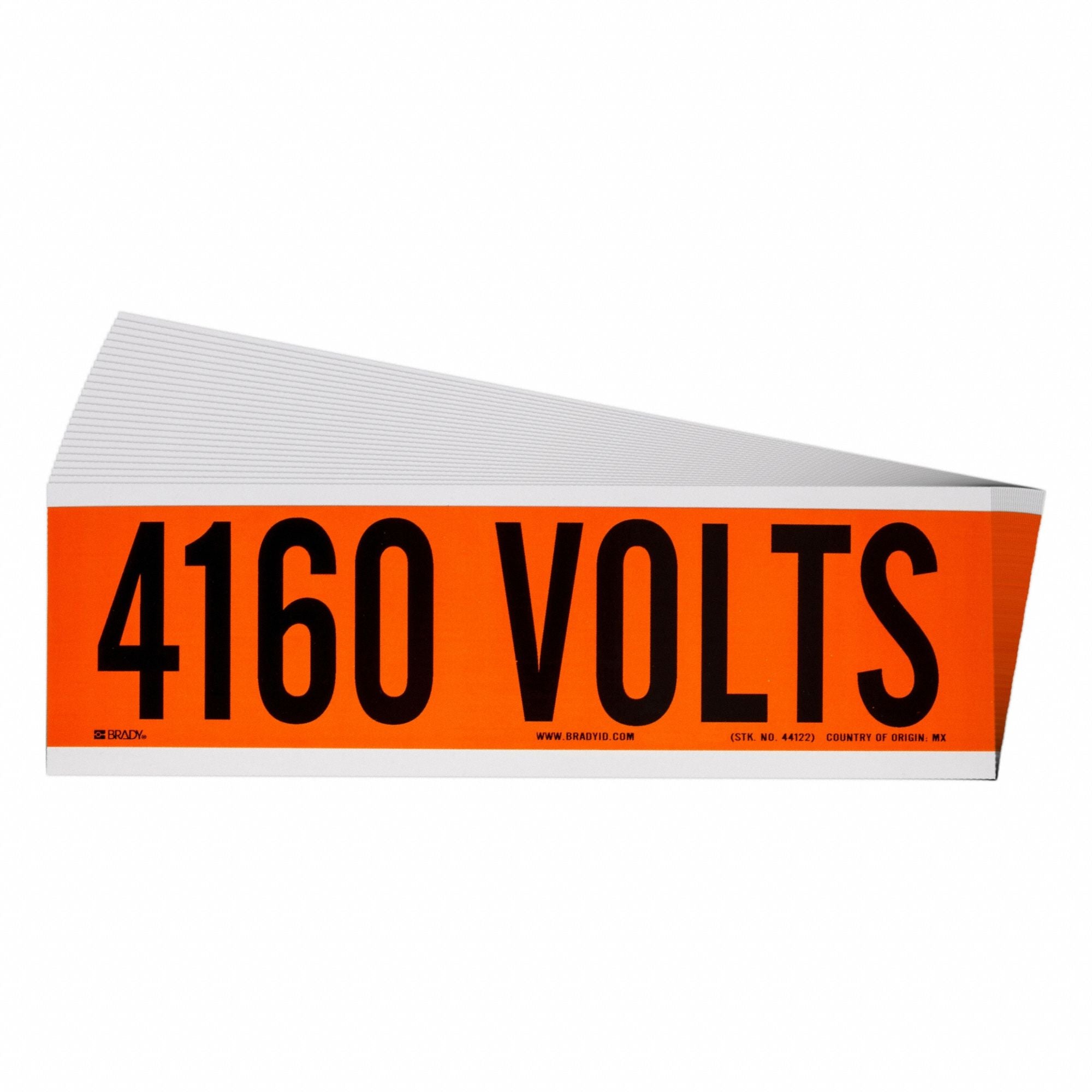 BRADY 152325 Conduit and Voltage Sign and Labels PK25