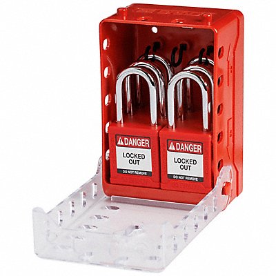 BRADY 153675 Lockout Kit 2.743 D 3.95 W Plastic Red