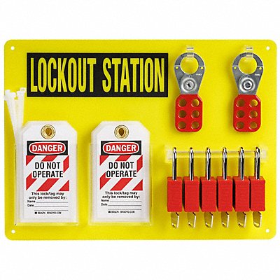 BRADY 153680 Lockout Station 0.1875 D 11.5 H 15.5 W