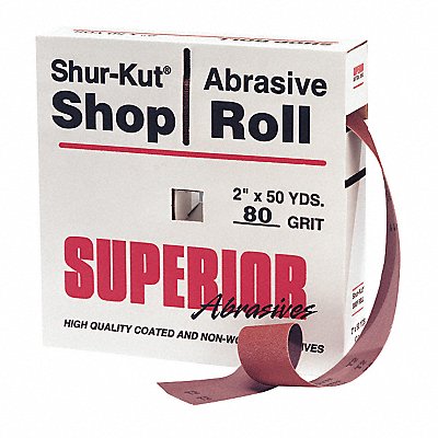 SUPERIOR ABRASIVES A020680 Shop Roll 1 x50 yd. A/O Grit Crocus