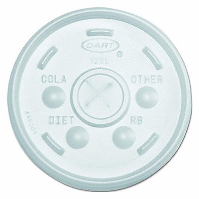 DART 12SL Disp Hot/Cold Cup Lid 6 oz-14 oz PK1000