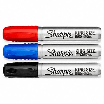 SHARPIE 2178479 Permanent Marker Chisel Blck Bl Red PK4