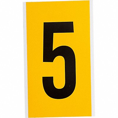 BRADY 15705 Numbers Letters Black On Yellow 6 Inch