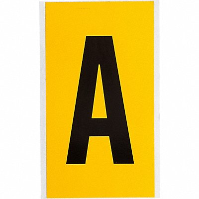 BRADY 1570A Numbers Letters Black On Yellow 6 Inch