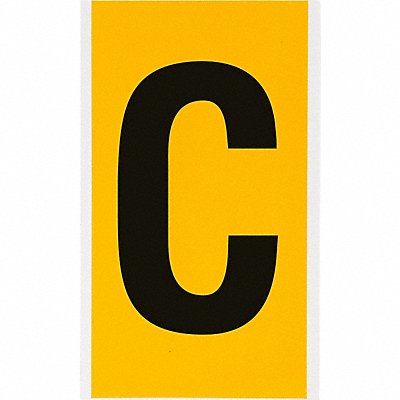 BRADY 1570C Numbers Letters Black On Yellow 6 Inch