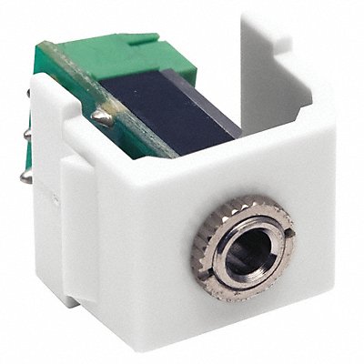 HUBBELL PREMISE WIRING SF35STW SnapFit Keystone Stereo Jack 3.5mm Screw