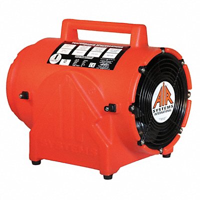 AIR SYSTEMS INTERNATIONAL CVF8DC Confined Space Fan Red 11 W
