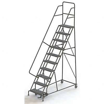 TRI-ARC KDSR110246 Rollng Ladder Unassembled Handrail Platform 100 In H
