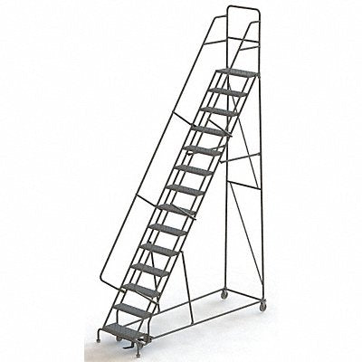 TRI-ARC KDSR114246 Rollng Ladder Unassembled Handrail Platform 140 In H
