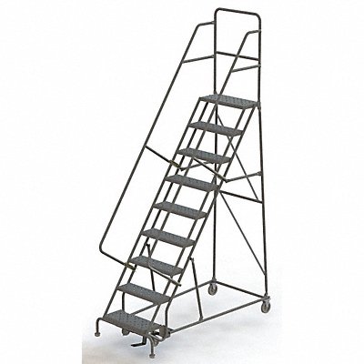 TRI-ARC KDSR109242 Rollng Ladder Unassembled Handrail Platform 90 In H
