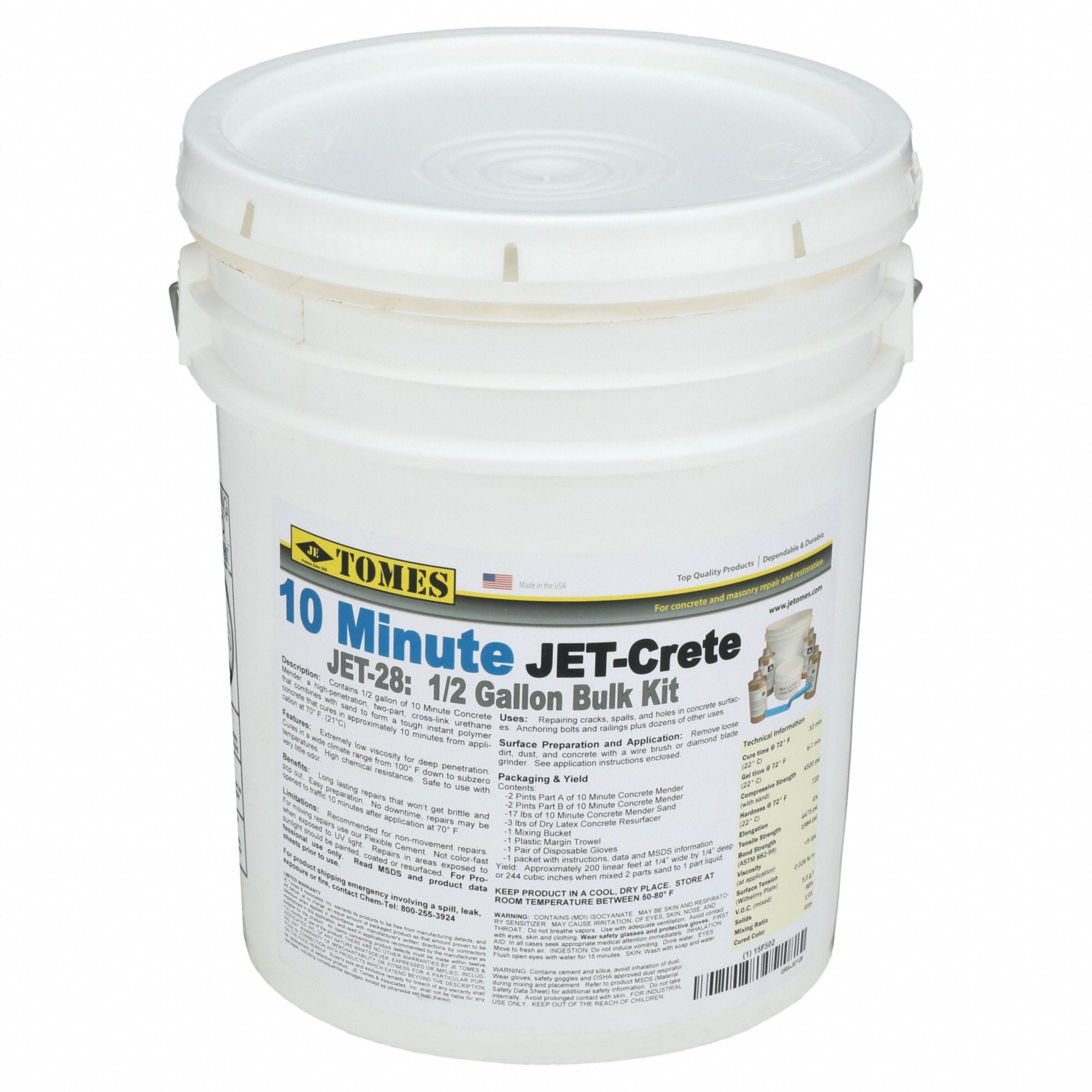 JE TOMES JET28 Concrete Repair Compound JET-28 40 lb