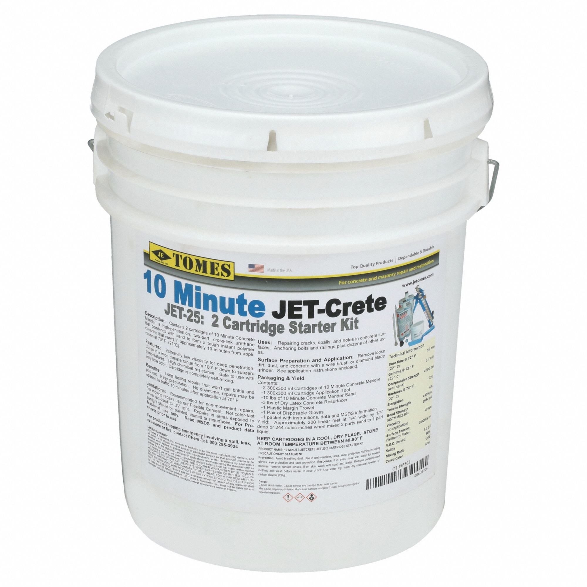 JE TOMES JET25 Concrete Repair Compound JET-25 40 lb
