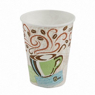 DIXIE 5338CD Disp Hot Cup 8 oz WH Coffee Haze PK1000