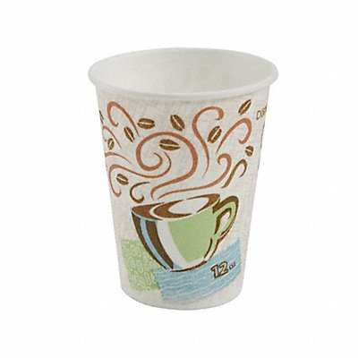 DIXIE 5342CD Disp Hot Cup 12 oz WH Coffee Haze PK1000