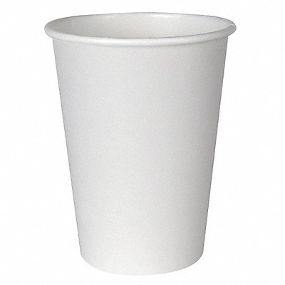 GRAINGER 2342W Disposable Hot Cup 12 oz WH PK1000