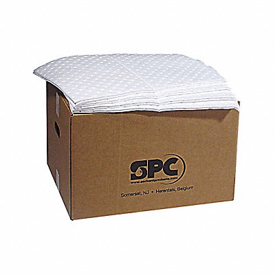 BRADY SPC ABSORBENTS SXT300 Absorb Pad Oil-Based Liquids White PK100
