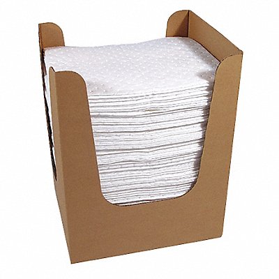 BRADY SPC ABSORBENTS OP150DND Absorb Pad Oil-Based Liquids White PK150