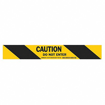 BRADY 121073 Floor Tape Black/Yellow 2 inx100 ft Roll