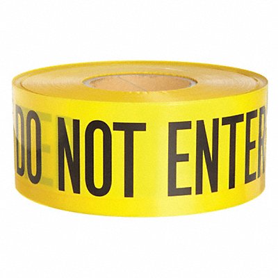 BRADY 91451 Barricade Tape Yellow 1 000 ft L 3 in