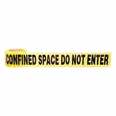 GRAINGER 91256 Barricade Tape Yellow 200 ft L 3 in