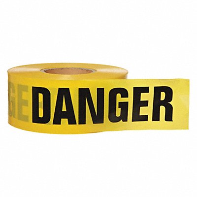 GRAINGER 91455 Barricade Tape Yellow 1 000 ft L 3 in
