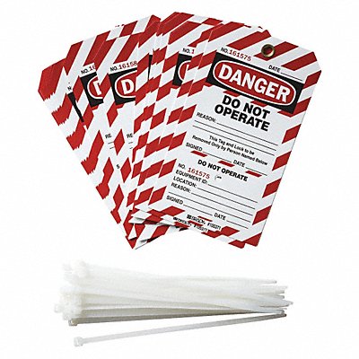 BRADY PLLT4 Danger Tag 7-1/2 x 4 In Plastic PK25