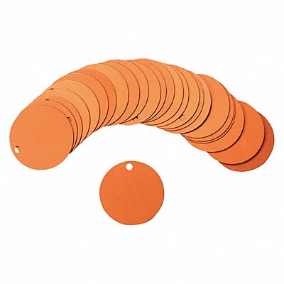 BRADY 87611 Blank Tag Alum 2in H 2in W Orange PK25