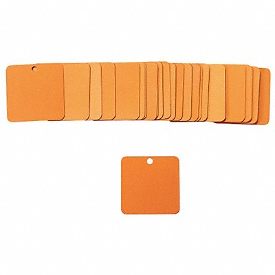 BRADY 87618 Blank Tag Alum 1 1/2in H 1 1/2in W PK25