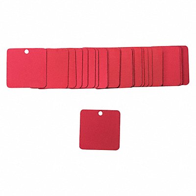 BRADY 87628 Blank Tag Alum 1 1/2in H 1 1/2in W PK25