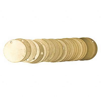 BRADY 23211 Blank Tag Brass 2in H 2in W PK25