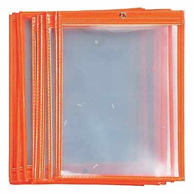 BRADY 56946 Shop Env 12 x 9 In Fluor Orn Plastic PK25