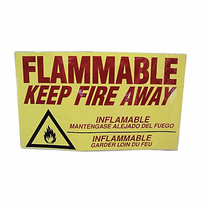EAGLE C97D Safety Cabinet Lbl 14x9in Plastic