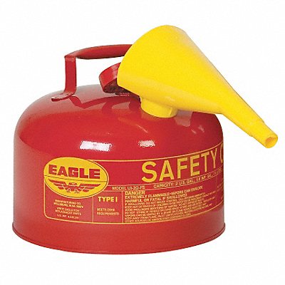 EAGLE UI25FS Type I Safety Can 2-1/2 gal Red