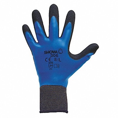 SHOWA 306XXL10 K2520 Coated Gloves Black/Blue 2XL PR