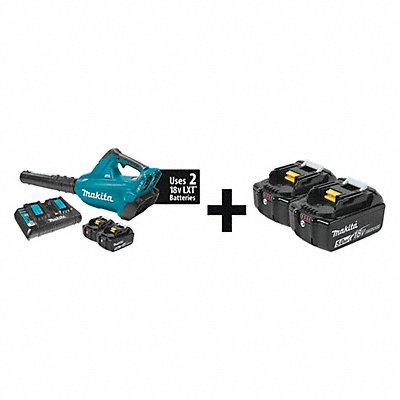 MAKITA XBU02PTBL1850B2 Cordless Blower Kit Battery 473 cfm