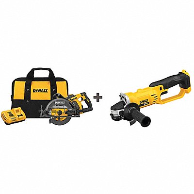 DEWALT DCS577X1DCG412B Cordless Circ Saw Kit 7-1/4 in Blade Dia