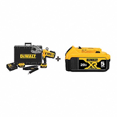 DEWALT DCE350M2DCB205 Cordless Crimping Tool Kit Pistol Handle