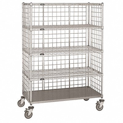 GRAINGER LC2460C Wire Cart 24 in W 60 in L Steel