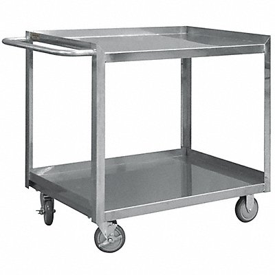 GRAINGER SRSC1624362FLD5PU Metal Shelf Cart 1 200 lb SS