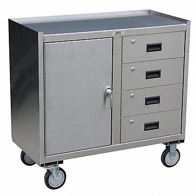 JAMCO YY236U500 Mobile Cabinet Workbench SS 37 W 27 D