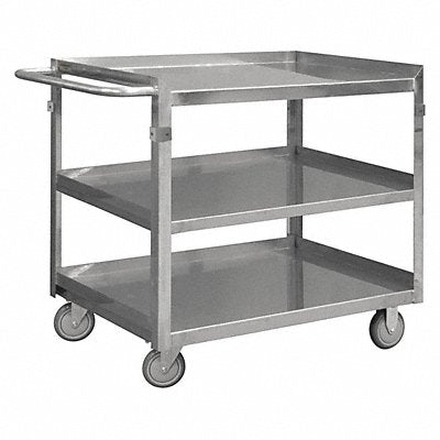 GRAINGER SRSC2016303FLD4PU Metal Shelf Cart 600 lb SS